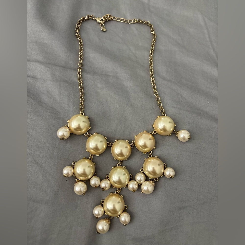 Pearl Bubble Bib Necklace Y2K